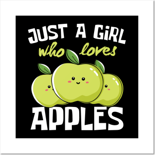 Just A Girl Who Loves Apples Funny Posters and Art